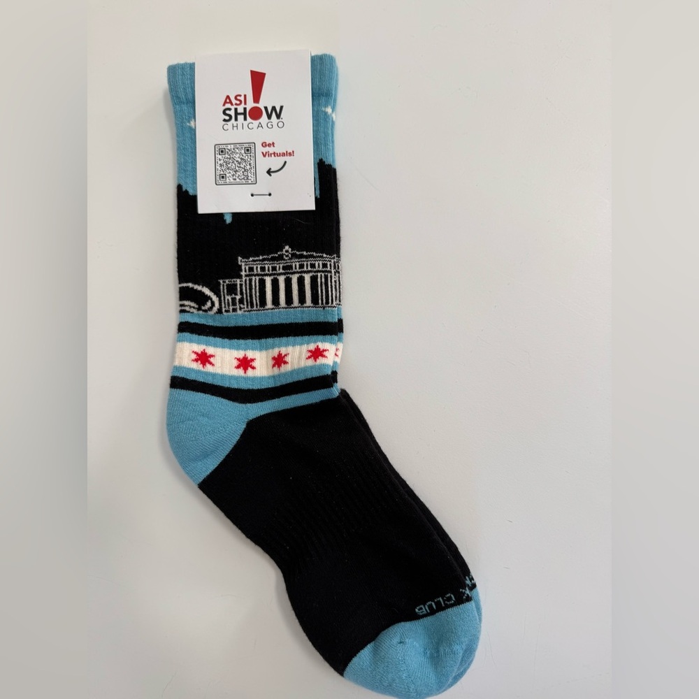 Sock Club Exclusive Chicago Iconic City Landmarks Crew Socks